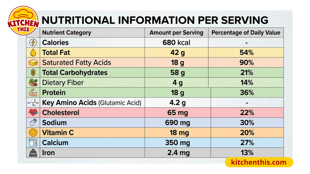 Nutritional Information for the Best Baked Cream Cheese Pasta